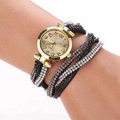 PETIT PRIX petites couleurs de cadrans ronds des femmes Diamante fleurs de chanvre circuit flocage bande de montre à quartz (couleurs assorties) PETIT PRIX petites couleurs de cadrans ronds des femmes Diamante fleurs de chanvre circuit flocage bande de montre à quartz (couleurs assorties)