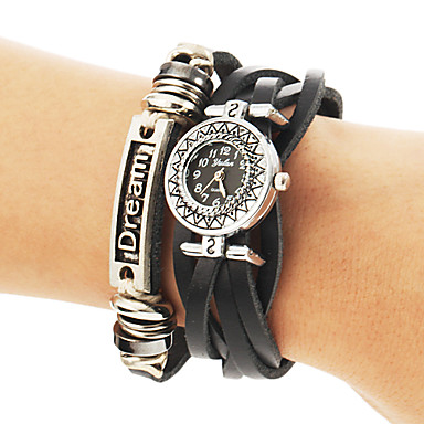 PETIT PRIX Vintage Style ronde nationale des femmes Dial Pu Band bracelet de quartz analogique (couleurs assorties) PETIT PRIX Vintage Style ronde nationale des femmes Dial Pu Band bracelet de quartz analogique (couleurs assorties)