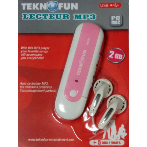 Lecteur MP3 Teknofun rose 2GB