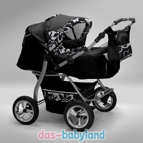 Akjax Gemini Poussette pour jumeaux avec ombrelle et 2 coques bébé