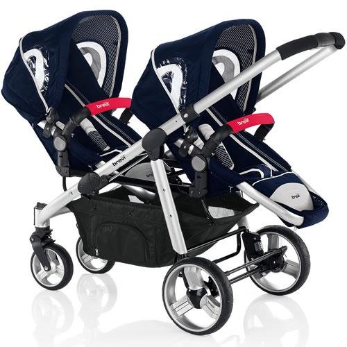 Brevi - Poussette double Ovo Twin - Noir