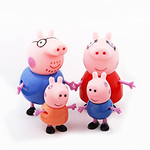 Tenflyer TopPeppa cochon peluche famille 4pcs set cochon Papa Mama et George Peppa Pig comme un cadeau Tenflyer TopPeppa cochon peluche famille 4pcs set cochon Papa Mama et George Peppa Pig comme un cadeau