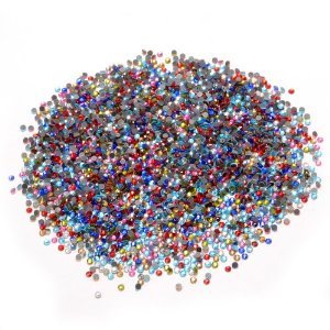 144pcs x 10 couleur Strass thermocollant multicolore tranparent à repasser