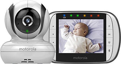 Motorola Babyphone Vidéo avec écran 3,5" - MBP36S - Blanc/Noir