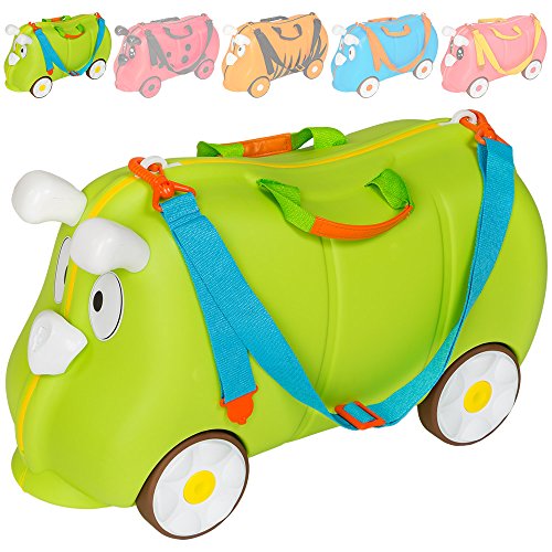 TecTake Valise à roulettes pour enfants porteur - diverses couleurs au choix - (Vert | No. 401519)