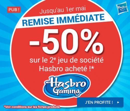 -50% sur le 2eme Jeu de Société Hasbro -50% sur le 2eme Jeu de Société Hasbro