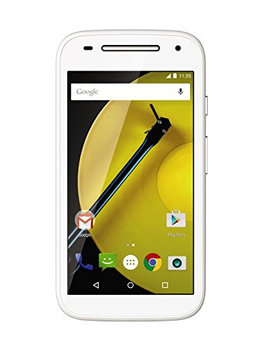 Motorola Moto E 4G Smartphone débloqué 4G (8 Go - Ecran : 4,5 pouces - Simple SIM - Android 6.0 Marshmallow) Blanc