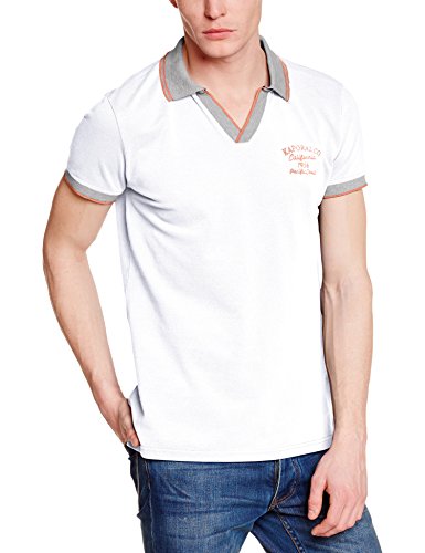 Kaporal - Polo - Uni - Manches courtes - Homme - Blanc (White) - Large (Taille fabricant: L)