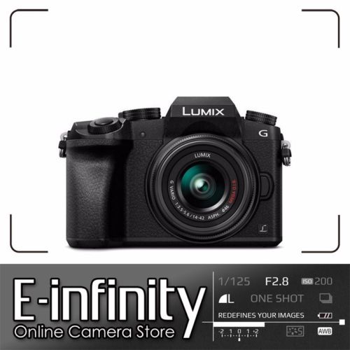 NEUF Panasonic Lumix DMC-G7 Digital Camera with 14-42mm Lens Black G7KGC NEUF Panasonic Lumix DMC-G7 Digital Camera with 14-42mm Lens Black G7KGC