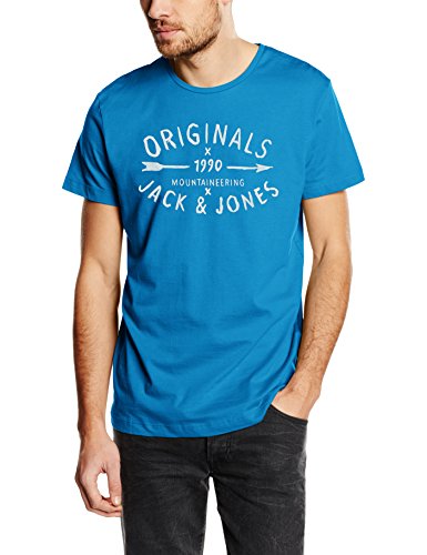 Jack & Jones - T-Shirt - Manches Courtes Homme -  Bleu - Large