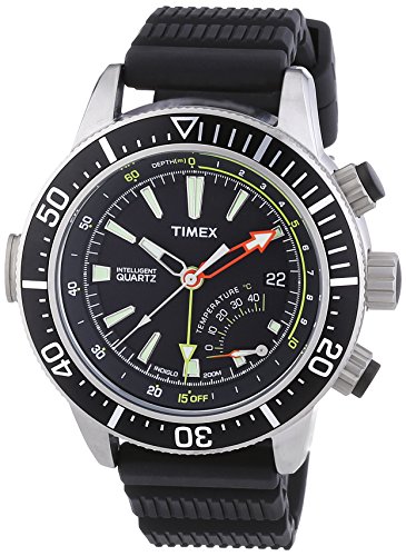 Timex - T2N810D7 - Intelligent - Montre Homme - Quartz Analogique - Cadran Noir - Bracelet Résine Noir