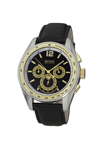 Hugo Boss - 1512511 - Gents Modern - Montre Homme - Quartz Analogique - Cadran Noir - Bracelet Cuir Noir
