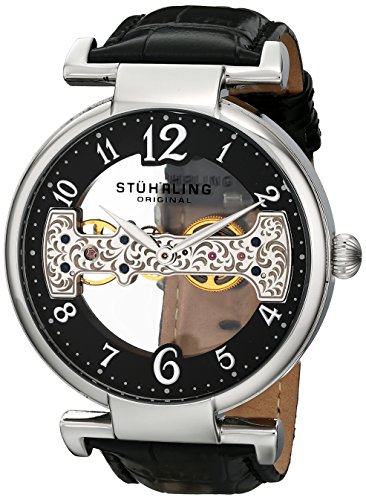 Stührling Original - 667.01 - Montre Homme - Mécanique - Analogique - Bracelet Cuir Noir