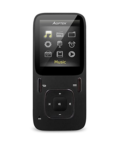 AGPTek B03 Hi-Fi Lecteur Mp3 8Go, Version mis à jour de A02 Mp3 (soutien la carte mémoire de 64Go), Noir