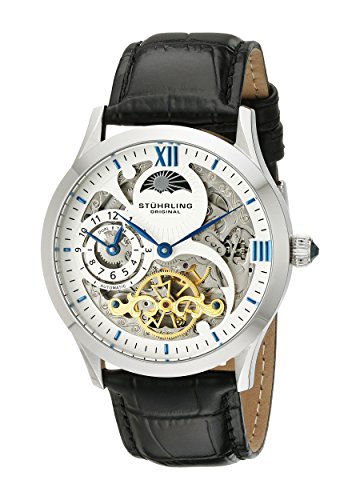 Stuhrling Original - 571.33152 - Montre Homme - Automatique - Analogique - Double Fuseau Horaire - Bracelet Cuir Noir
