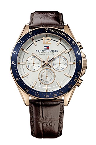 Tommy Hilfiger - 1791118 - Montre Homme - Quartz - Chronographe - Bracelet Cuir marron