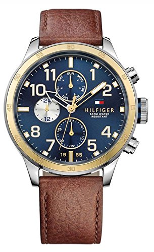 Tommy Hilfiger - 1791137 - Montre Homme - Quartz - Analogique - Bracelet cuir Marron
