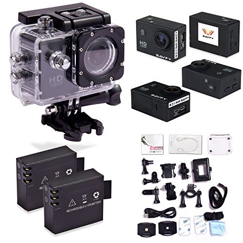 Multifonction Action Camera - SAVFY® - Caméra sport / Caméra embarquée étanche 30M Full HD 1080P Enregistreur Vidéo Numérique DVR Camcorder, 12 Mega Pixel, 170 ° HD Grand-Angle, avec le Boîtier Etanche Supports Multiples + 21 ACCESSOIRES OFFERTS (inc Multifonction Action Camera - SAVFY® - Caméra sport / Caméra embarquée étanche 30M Full HD 1080P Enregistreur Vidéo Numérique DVR Camcorder, 12 Mega Pixel, 170 ° HD Grand-Angle, avec le Boîtier Etanche Supports Multiples + 21 ACCESSOIRES OFFERTS (inc