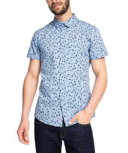 edc by Esprit Mini Aop's - Chemise Casual - Homme -  Bleu - XX-Large