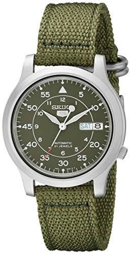Seiko - SNK805K2 - 5 - Montre Homme - Automatique Analogique - Cadran Vert - Bracelet Tissu Vert