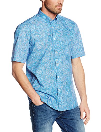 Signum 1/2 Basic BD - Chemise Homme, Bleu (azure blue 636.0) - 48 cm (Taille fabricant: 48 cm (Herstellergröße XXL)