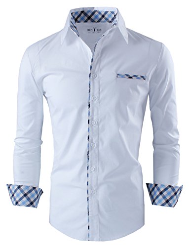 Tom's Ware Chemise habillee Layered interieure-Hommes TWNMS310S-1-WHITE-L