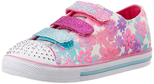 Skechers Chit Chat Glint & Gleam, Sneakers Basses fille, Blanc, 31 EU (12.5 UK)