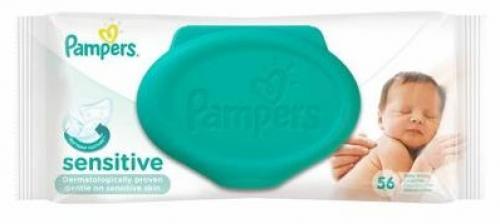  PAMPERS Sensitive Lingettes bébé (1 Paquet de 56 lingettes)