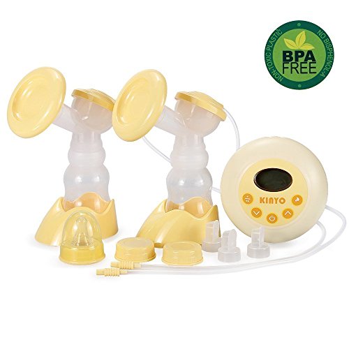 [ Nouvelle Version 2016 ] KINYO Tire-Lait Électrique Double Pompages Automatiques et Portable + 2 Biberons pour Allaitement BéBé de 2 mois et plus