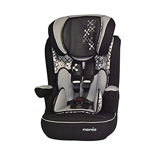 Nania Siège Auto Rehausseur Dossier avec Harnais I Max Sp Luxe Isofix Gris Foncé de 9 à 36 kg