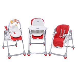 Brevi Chaise haute évolutive 2 en 1 b.fun - Rouge