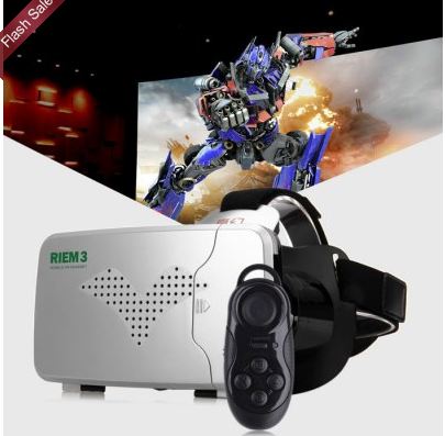 Casque VR RITECH Riem III Virtual Reality 3D Glasses wtih Remote Control - BLACK AND SILVER Casque VR RITECH Riem III Virtual Reality 3D Glasses wtih Remote Control - BLACK AND SILVER