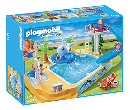 Playmobil - 5433 - Figurine - Famille Avec Piscine Et Plongeoir Playmobil - 5433 - Figurine - Famille Avec Piscine Et Plongeoir
