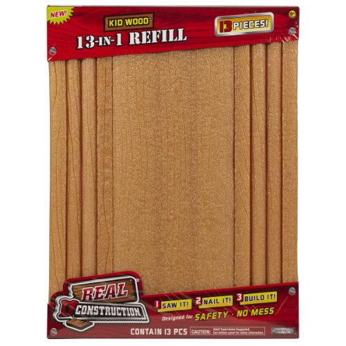 Real Construction - Recharge Kid Wood 13 en 1 - 4 Rondins 4 Poutres 5 Planches (Import Royaume Uni) Real Construction - Recharge Kid Wood 13 en 1 - 4 Rondins 4 Poutres 5 Planches (Import Royaume Uni)