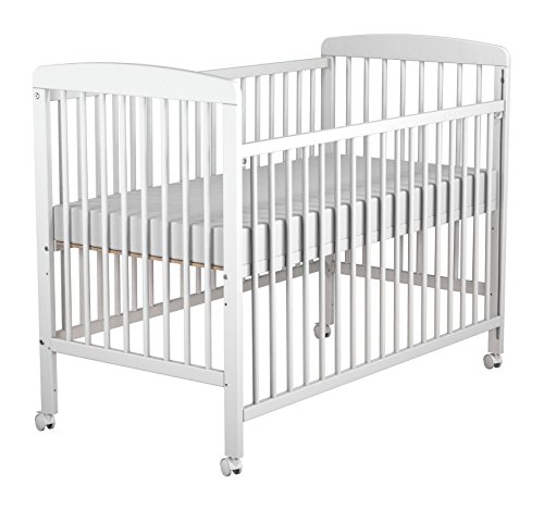 Ateliers T4  Lit Bébé Coulissant + roulettes Laqué blanc