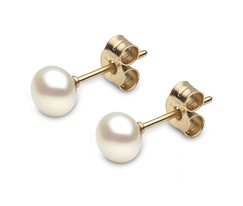 Kimura Pearls - E11950 - 25 - Boucles d'oreille Femme - Or jaune 375/1000 (9 carats) 0.3 Gr - Perles d'eau douce