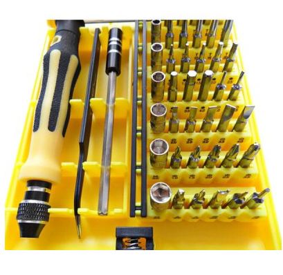 Kit tournevis  JACKLY 6089 A - type 45 - in - 1 Repair Opening Tool Kit Portable Precision Screwdrivers Disassembly Set  -  COLORMIX