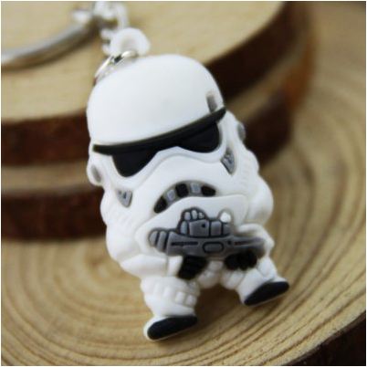Figuring White Soldier Key Ring Pendant 4cm Movie Product  -  WHITE 