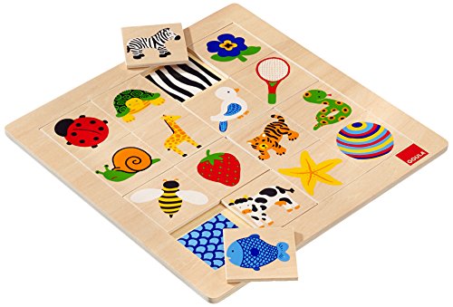 Goula - 53019 - Jouet en Bois - Eveil - Puzzle - Textures