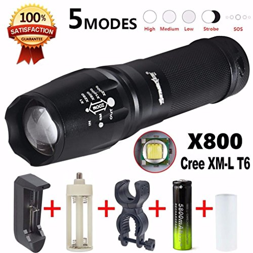 Lampes torches, Tonsee 5000 Lumen G700 LED Zoom lampe de poche X800 Lumitact militaire torche Chargeur de batterie Lampes torches, Tonsee 5000 Lumen G700 LED Zoom lampe de poche X800 Lumitact militaire torche Chargeur de batterie