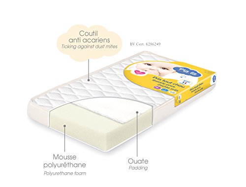 P'tit Lit Matelas "prix tout chou" 70x140, Blanc P'tit Lit Matelas "prix tout chou" 70x140, Blanc