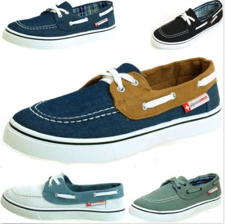 AlpineSwiss Antigua Mens Boat Shoes Lace Up Loafer Deck Moccasin Oxford Sneakers