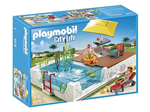 Playmobil - 0440156 - Jeu De Construction - 5575 - Piscine Avec Terrasse Playmobil - 0440156 - Jeu De Construction - 5575 - Piscine Avec Terrasse