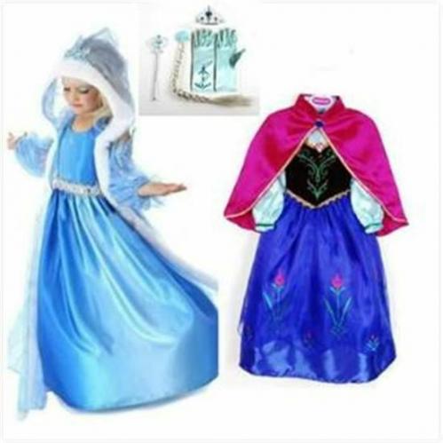 Kit de deux robes Reine des Neiges 4 Accessoires 