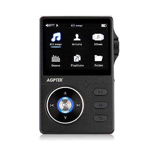 AGPTek H1 - Lecteur Audio Numérique Lossless Hi-Fi 24/96, 8GO, Finition Métal, DAC WM8740, Ecran 2.4'', Boutons physiques et Molette de Volume, Support micro-sdxc 64Go - Noir AGPTek H1 - Lecteur Audio Numérique Lossless Hi-Fi 24/96, 8GO, Finition Métal, DAC WM8740, Ecran 2.4'', Boutons physiques et Molette de Volume, Support micro-sdxc 64Go - Noir
