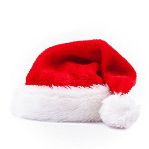 EOZY 1Pc Aimable Chapeau Bonnet de Père Noël En Flanelle 25-27*40cm Joyeux Noël