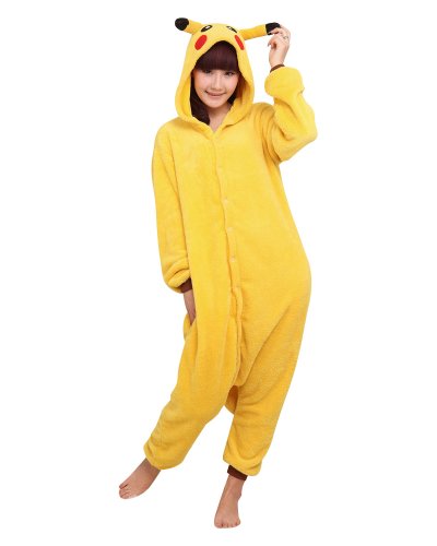 Keral Pajamas Onesie Cospaly Fleece Costume Deguisement Adulte Unisexe_Pikachu_M Keral Pajamas Onesie Cospaly Fleece Costume Deguisement Adulte Unisexe_Pikachu_M