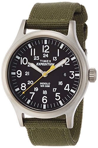 Timex - Homme - T49961 - Expedition - Quartz Analogique - Noir - Vert - Nylon