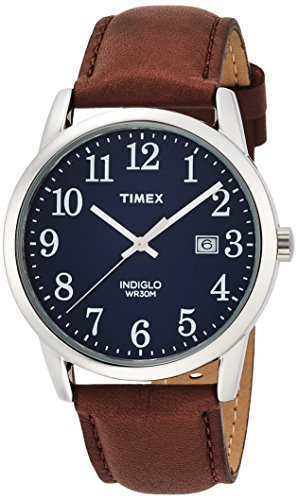 Timex TW2P75900 - Mouvement Analogique - Affichage Analogique - Bracelet Cuir et Cadran Bleu - Mixte