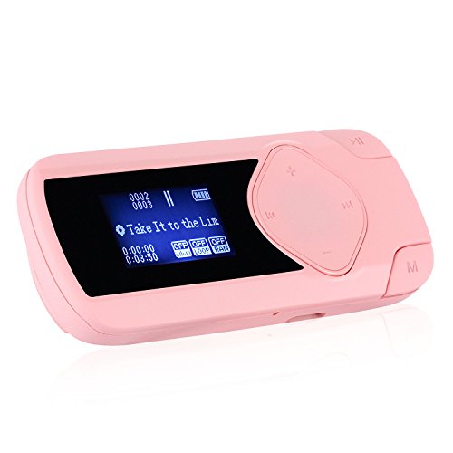 AGPTek R2 Lecteur MP3 avec Pince 8Go, MP3 sport avec Ecran LCD et Radio FM, Rose (Supporte carte de mémoire jusqu'à 64Go AGPTek R2 Lecteur MP3 avec Pince 8Go, MP3 sport avec Ecran LCD et Radio FM, Rose (Supporte carte de mémoire jusqu'à 64Go